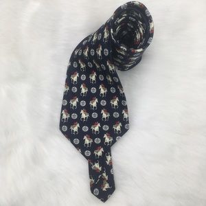 Vintage Chagal Polo Horse Fleur De Lis Neck Tie